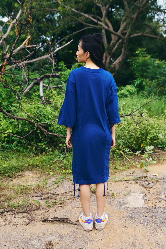 Corded Strength Dress - Estate Blue