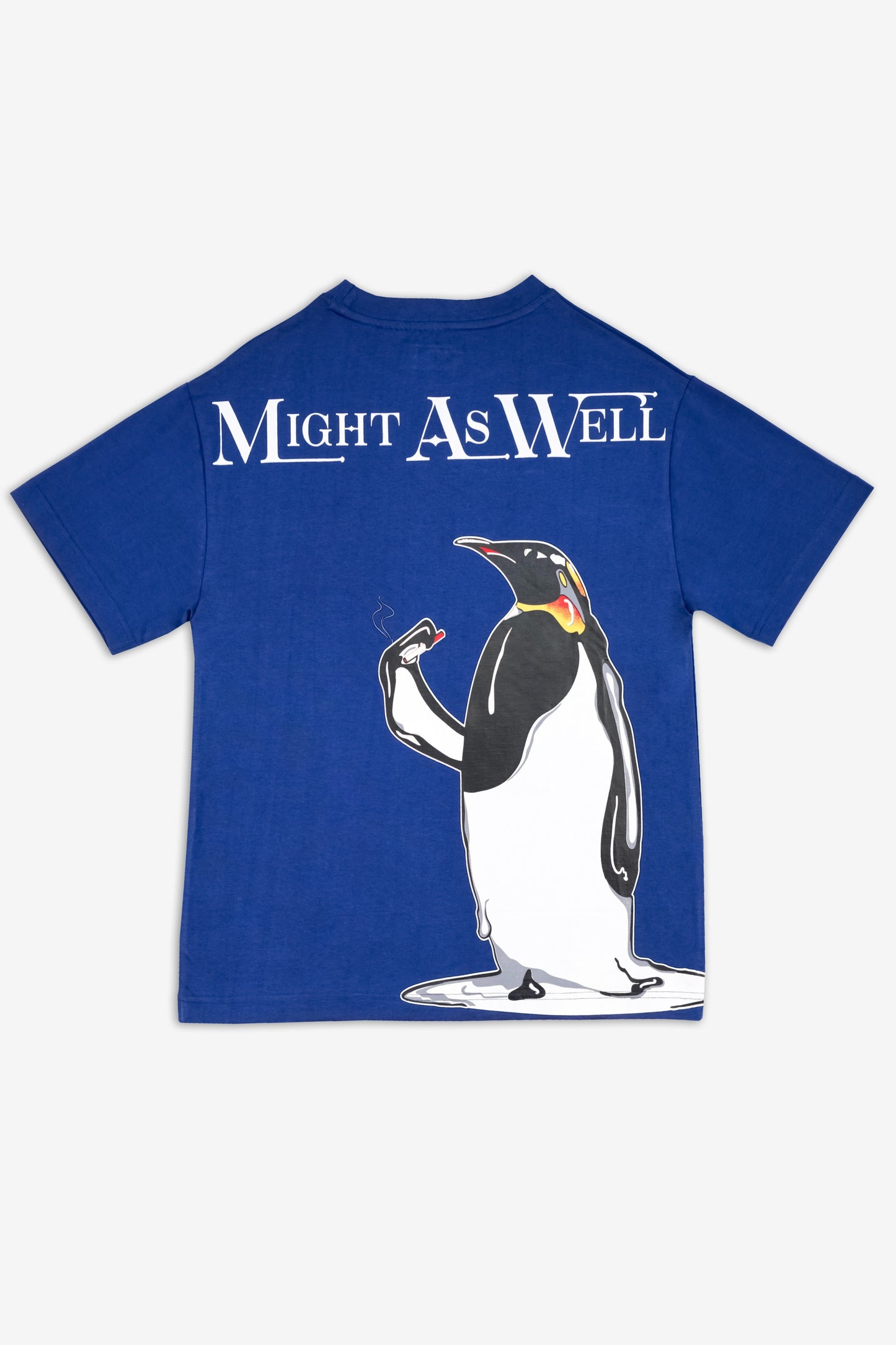 Penguin Print T shirt - Estate Blue