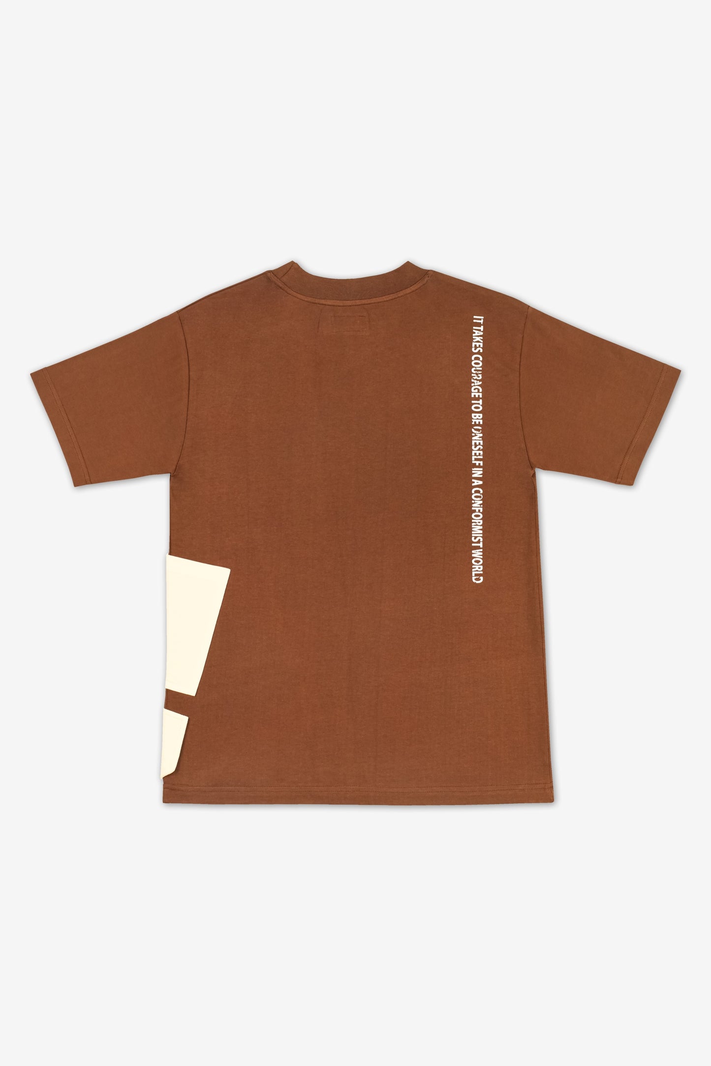 Pocket Unisex Oversize T shirt - Rich Bison Brown