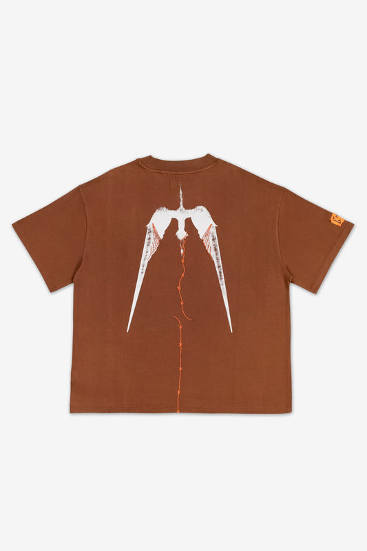 Rapture Bird T shirt - Rich Bison Brown