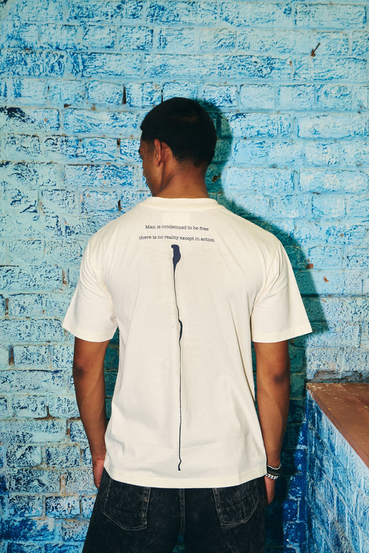 Triangle cut T shirt - Ancient White