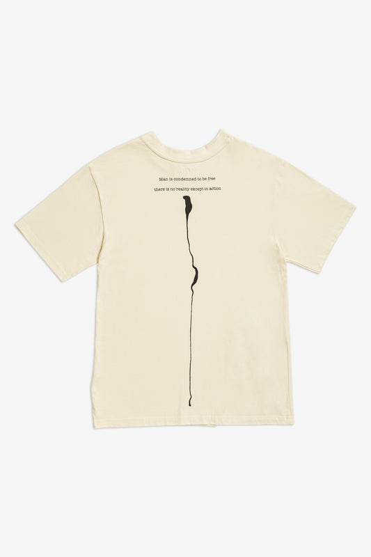 Triangle cut T shirt - Ancient White