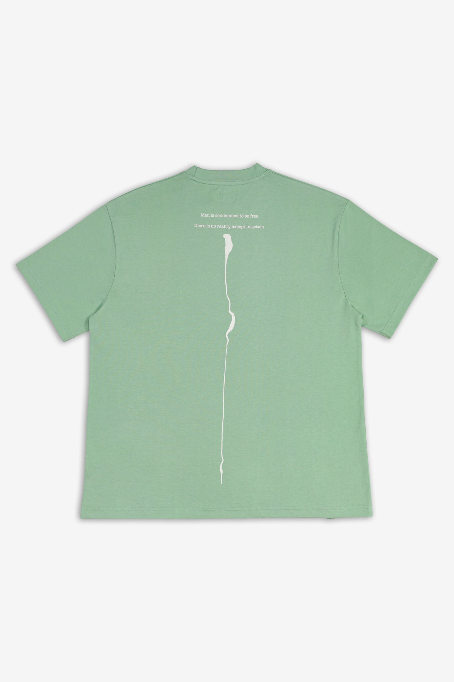 Triangle cut T shirt - Quiet Green