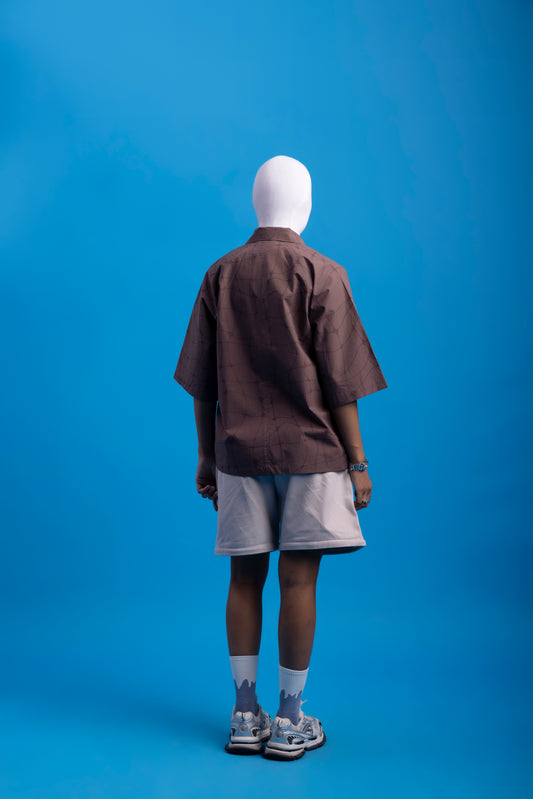 Fishing Net Shirt- Deep umber