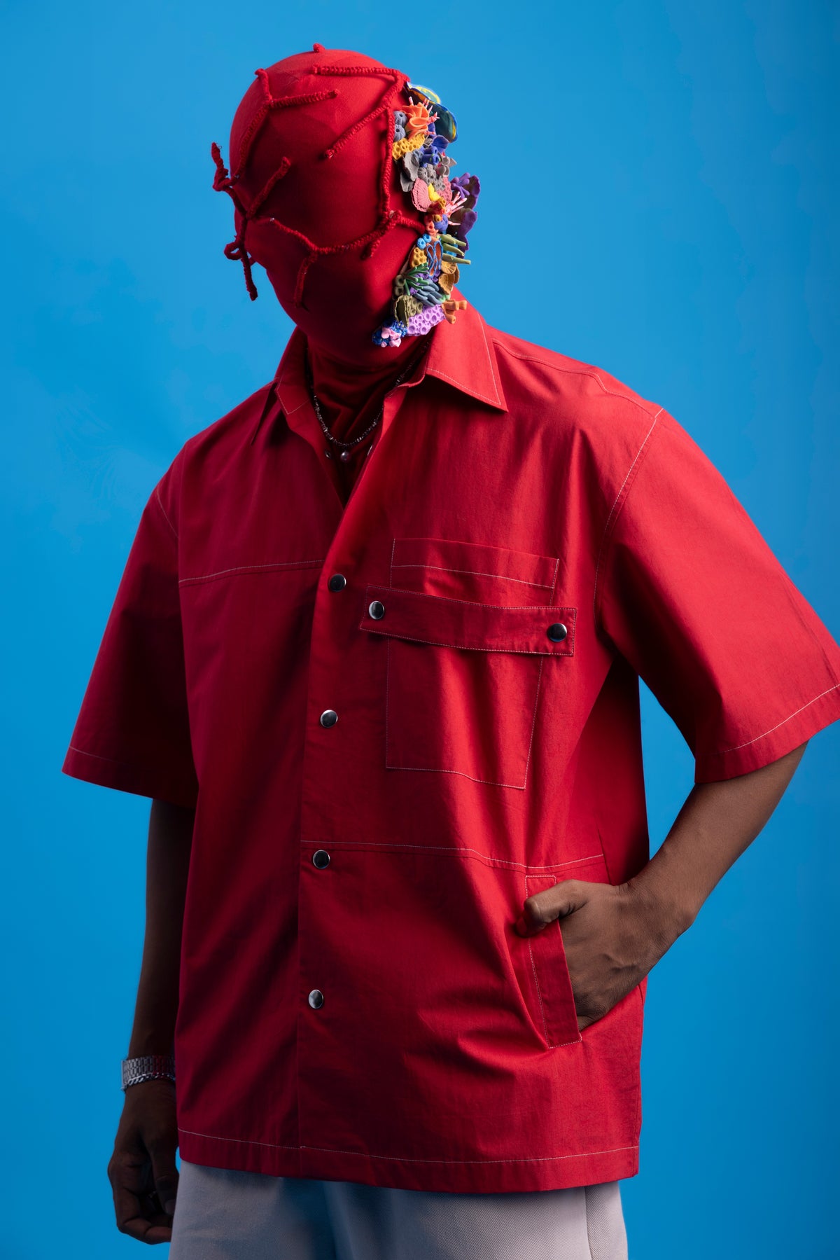 Panel Shirt- :Reef Red