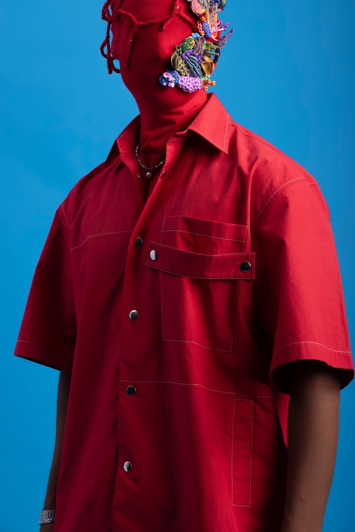 Panel Shirt- :Reef Red