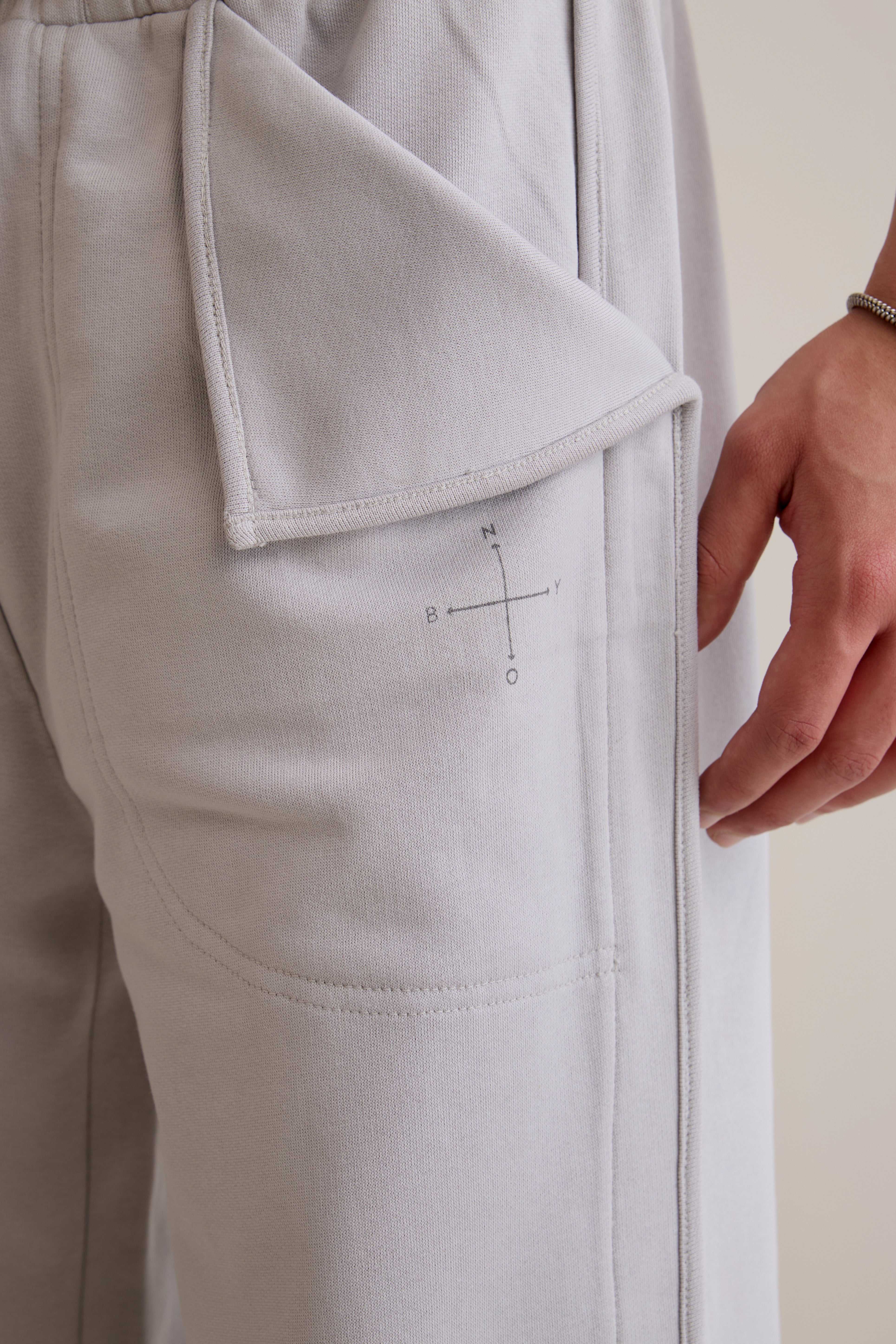 Fold pocket sweatpants Dove Grey image 3