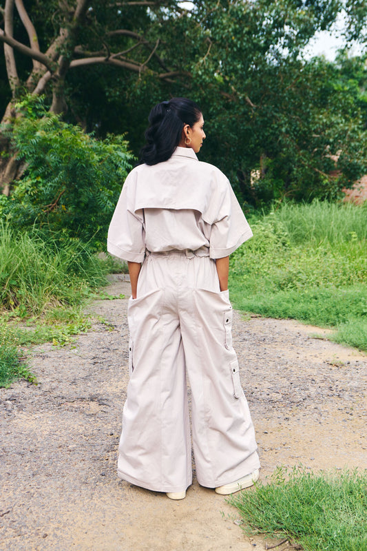 Cargo Style Overall - Mist Gray