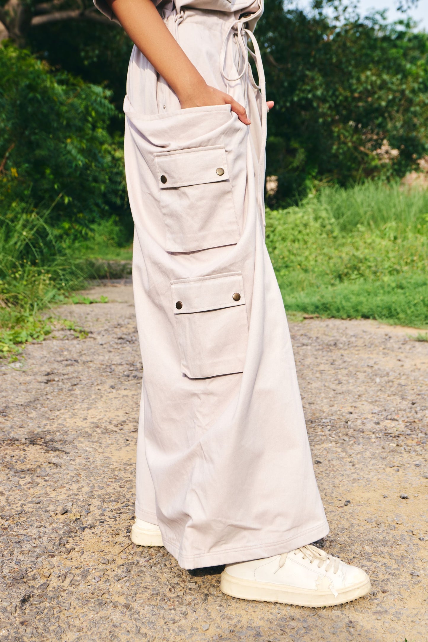 Cargo Style Overall - Mist Gray