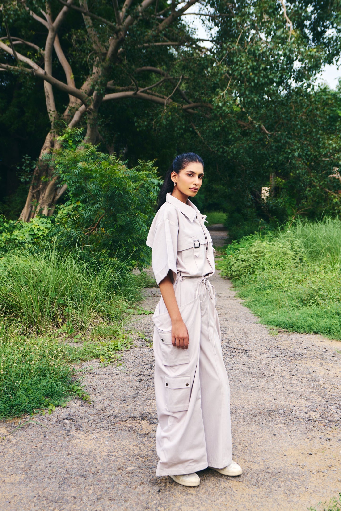 Cargo Style Overall - Mist Gray