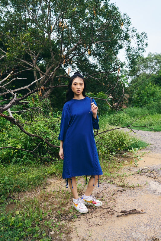 Corded Strength Dress - Estate Blue