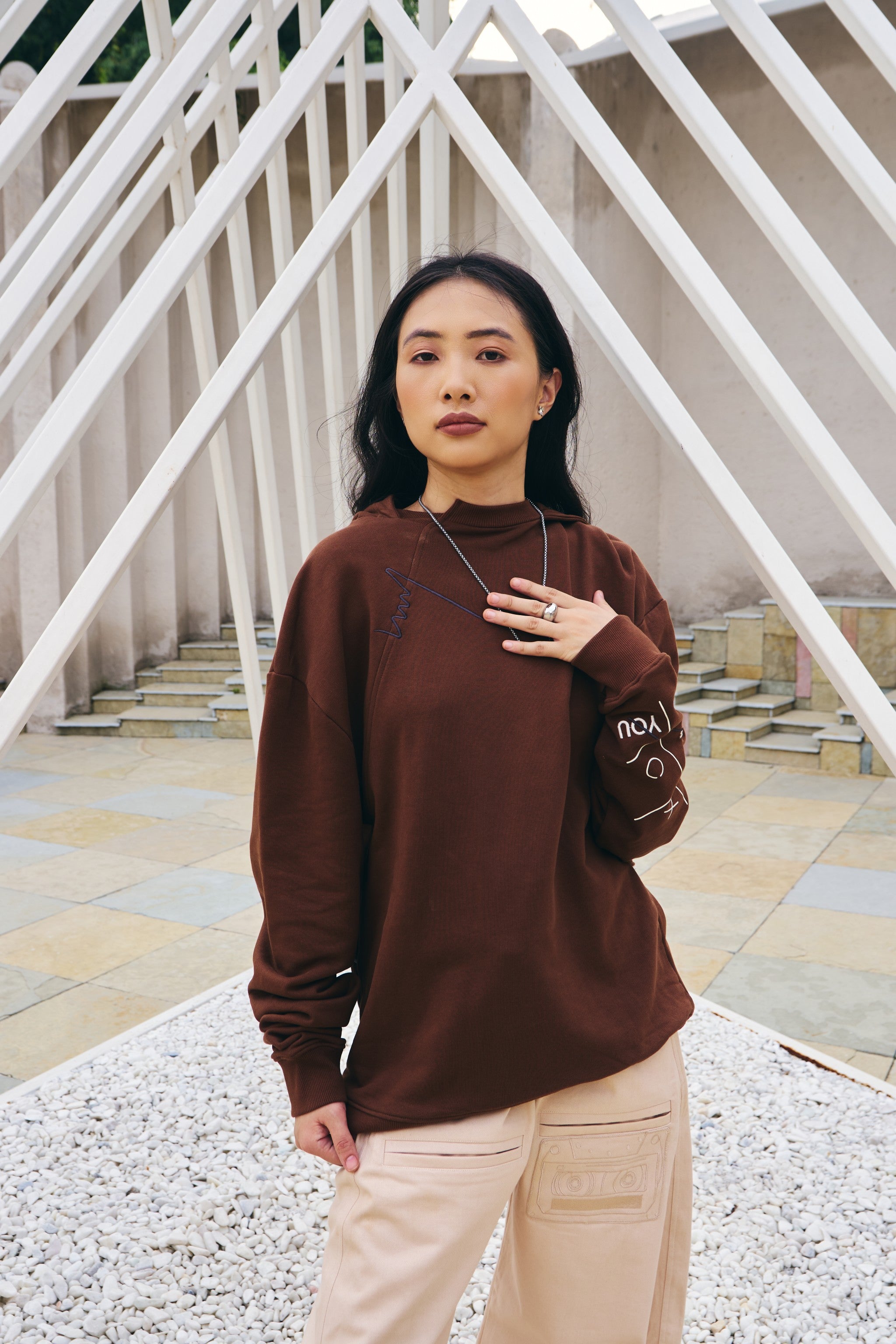 Just Be You Hoodie - Bison Brown image 1