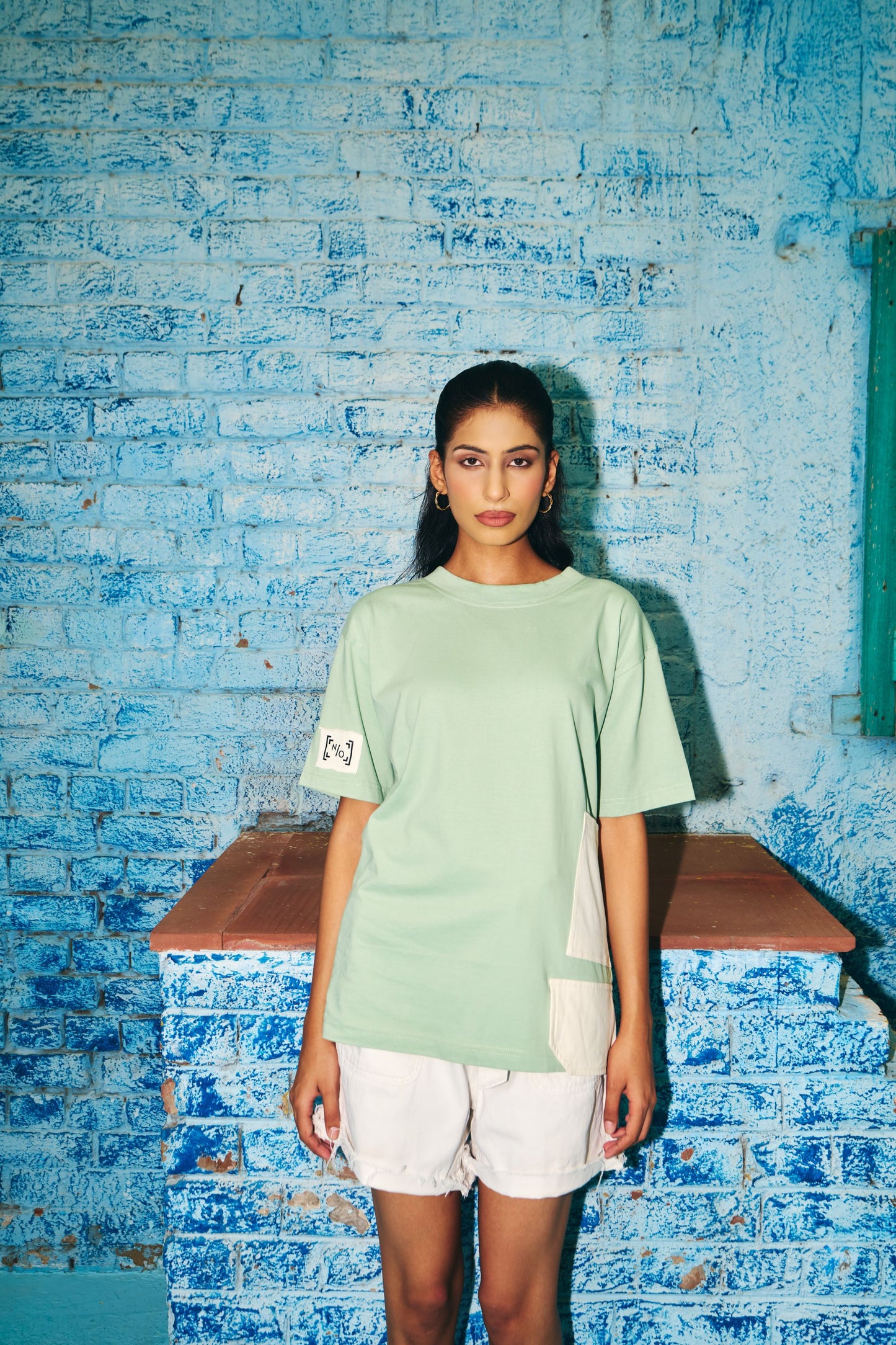 Pocket Unisex Oversize T shirt - Quiet Green