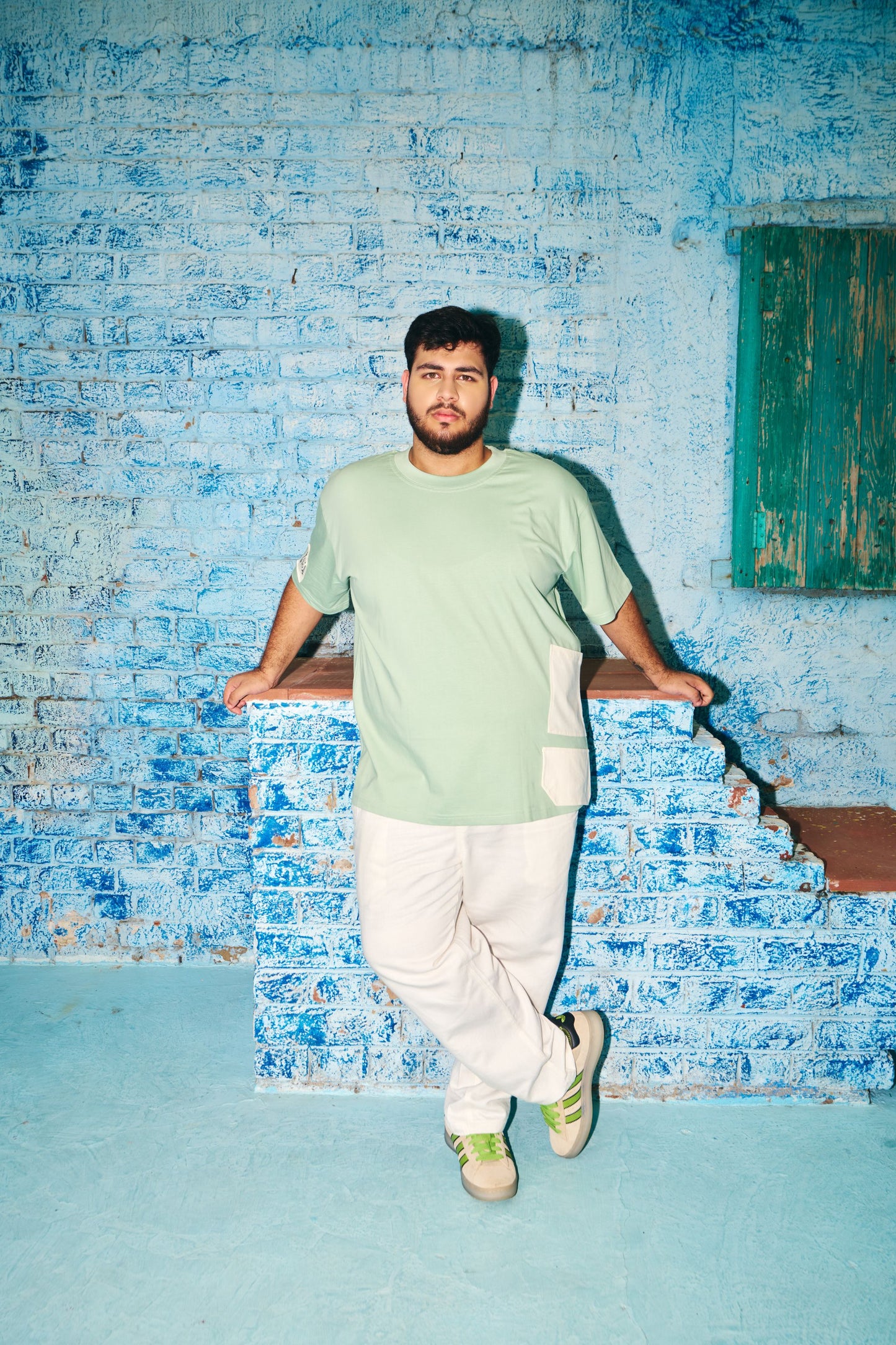 Pocket Unisex Oversize T shirt - Quiet Green