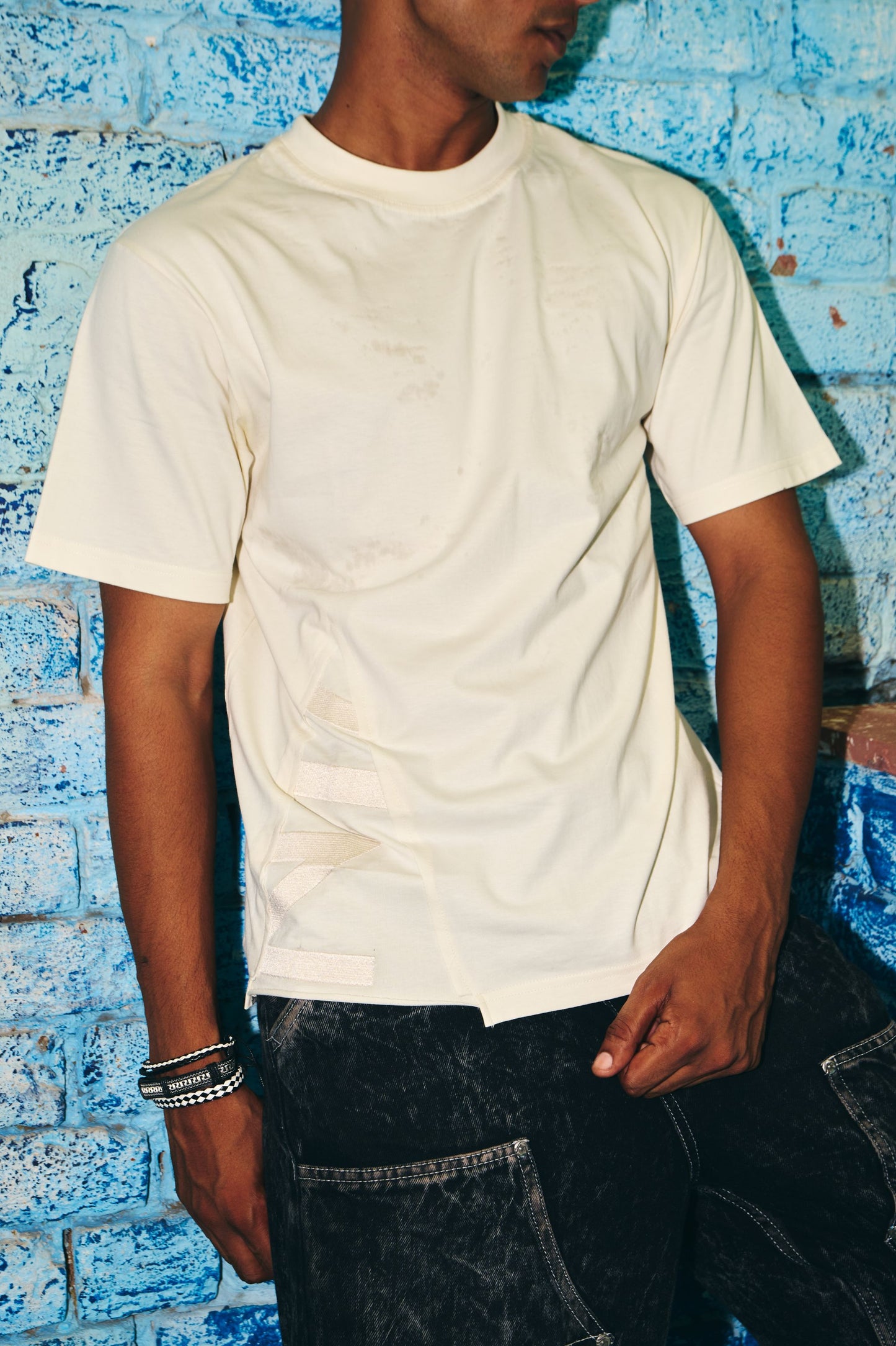 Triangle cut T shirt - Ancient White